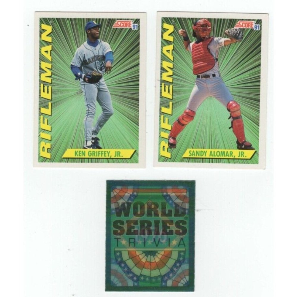 1991 Score U.S.A Printed Ken Griffey Jr. & Sandy Alomar, Jr. Baseball Cards